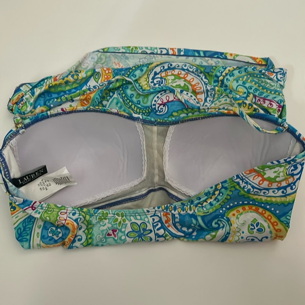 LAUREN Ralph Lauren Carnivale Paisley Twist Tankini Swim Top - Picture 4 of 11